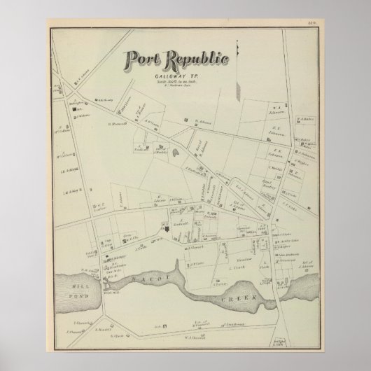 Port Republic, Galloway Tp, New Jersey Poster (Voorkant)