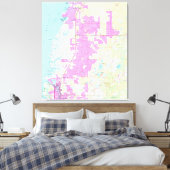 Port Richey & New Port Richey Florida Map (1954) Canvas Afdruk (Insitu (Slaapkamer))