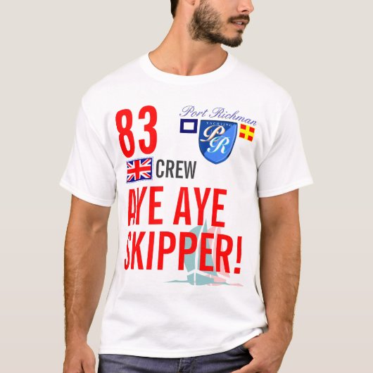 Port Richman Aye Aye Skipper Nautical UK T-shirt (Voorkant)