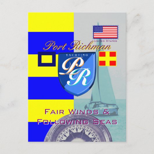 Port Richman Fair Winds After Zeeen USA Briefkaart (Voorkant)