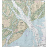 Port Royal Sound en binnenvaart Douchegordijn (Voorkant)