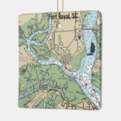 Port Royal South Carolina Chart Keramisch Ornament (Links)