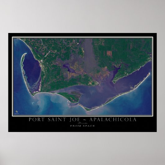Port Saint Joe - Apalachicola Florida Satellite Poster (Voorkant)