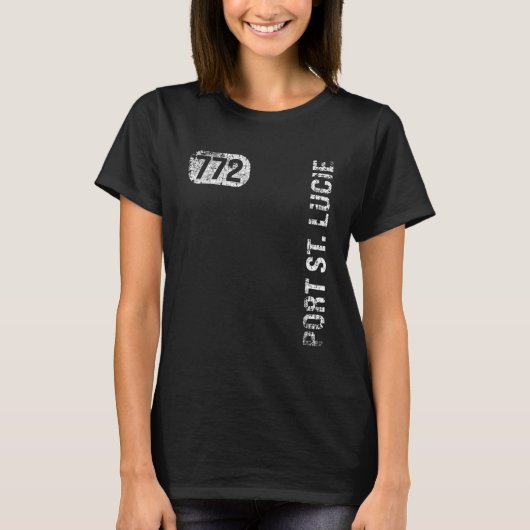 Port Saint Lucie Florida 772 Area Code  Retro T-shirt (Voorkant)
