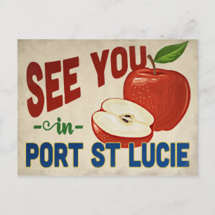 Port Saint Lucie Florida Apple - Vintage Travel Briefkaart