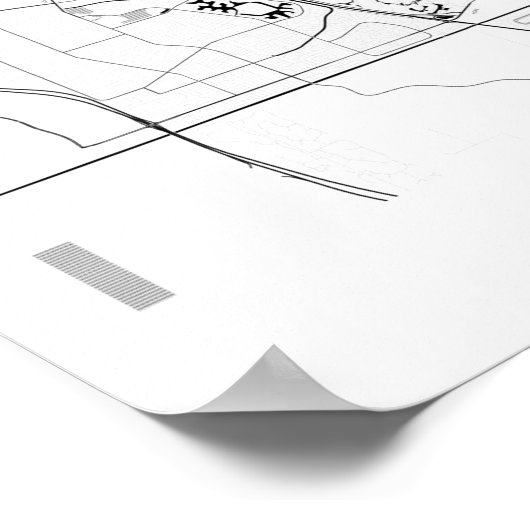 Port Saint Lucie Florida Modern Simple Map Poster (Hoek)