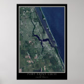 Port Saint Lucie Florida Satellite Poster Map (Voorkant)