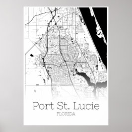 Port Saint Lucie Map - Florida - City Map Poster