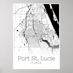 Port Saint Lucie Map - Florida - City Map Poster