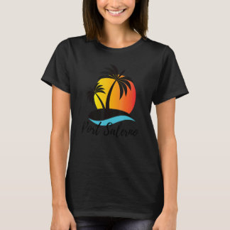 Port Salerno Florida Palmenboom Vakantie Strand Tr T-shirt