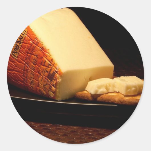 Port Salut Cheese Ronde Sticker (Voorkant)