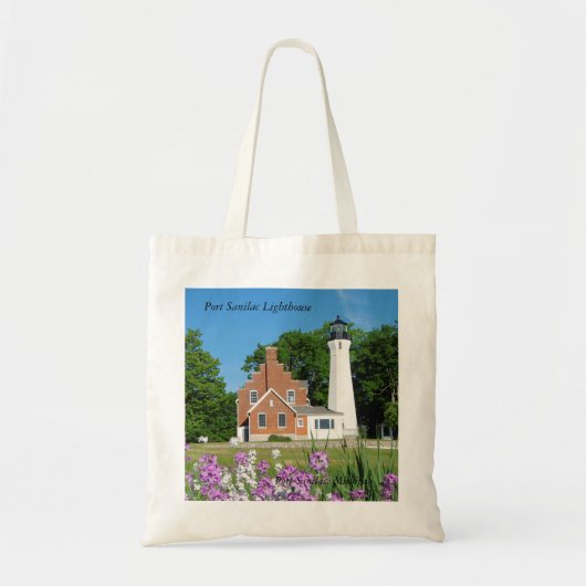 Port Sanilac Lighthouse canvas tas (Voorkant)