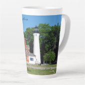 Port Sanilac Lighthouse mok voor latte (Rechterhoek)