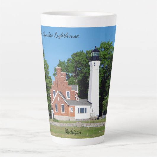 Port Sanilac Lighthouse mok voor latte (Voorkant)
