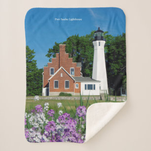 Port Sanilac Vuurtoren sherpa deken