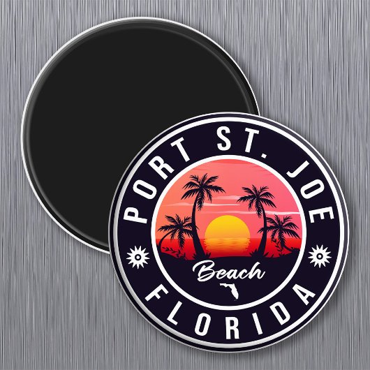 Port St. Joe Florida Retro Sunset Souvenir Magneet
