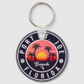 Port St. Joe Florida Retro Sunset Souvenir Sleutelhanger (Voorkant)