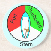 Port Starboard Stern Zandsteen Onderzetter (Voorkant)