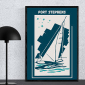 Port Stephens in Australia -  Sailing Poster