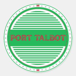 Port Talbot City Pride Embleem – Welshe Identiteit Ronde Sticker