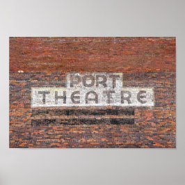 Port Theater Sign, Port St. Joe, Florida Poster