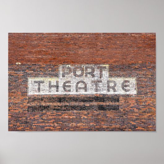 Port Theater Sign, Port St. Joe, Florida Poster (Voorkant)