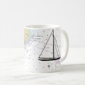 Port Townsend Nautical Chart Coffee Cup Koffiemok (Voorkant rechts)