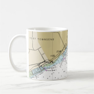 Port Townsend Nautical Chart Coffee Cup Koffiemok