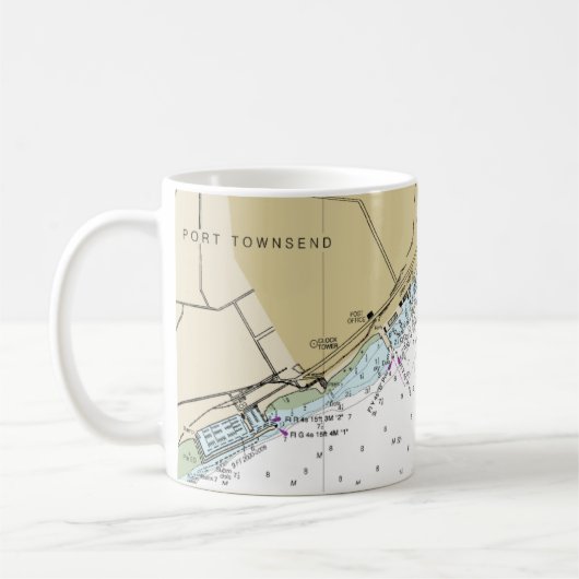 Port Townsend Nautical Chart Coffee Cup Koffiemok (Links)