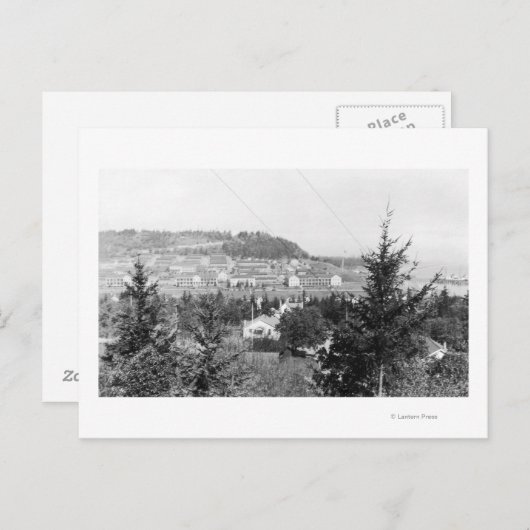 Port Townsend, WA Uitzicht Main Barracks Fort Ward Briefkaart (Voorkant / Achterkant)