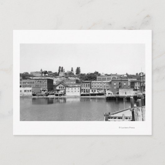 Port Townsend, WA Waterfront Town Uitzicht Photogr Briefkaart (Voorkant)