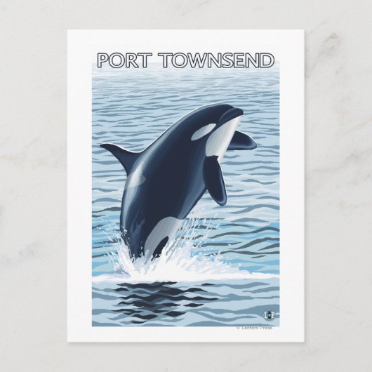 Port Townsend, WashingtonOrca Jumping Briefkaart (Voorkant)