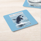 Port Townsend, WashingtonOrca Jumping Kartonnen Onderzetters (Schuin)