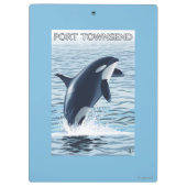 Port Townsend, WashingtonOrca Jumping Klembord (Achterkant)