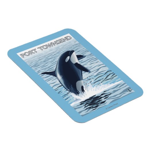 Port Townsend, WashingtonOrca Jumping Magneet (Rechterzijde)