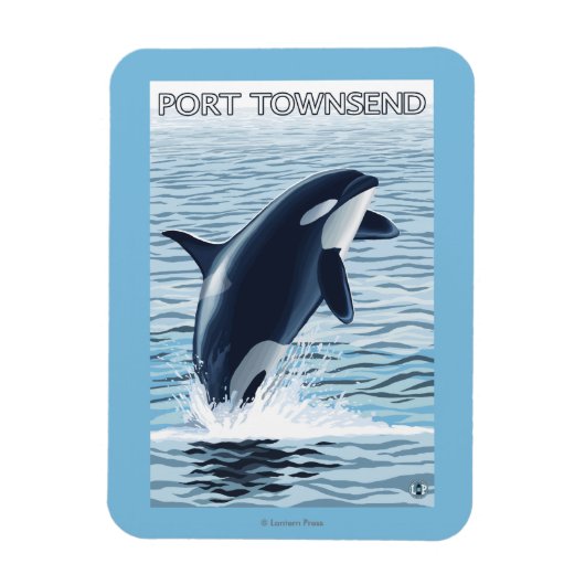 Port Townsend, WashingtonOrca Jumping Magneet (Verticaal)
