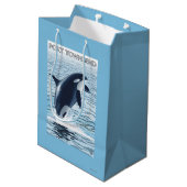 Port Townsend, WashingtonOrca Jumping Medium Cadeauzakje (Achterkant Gekanteld)
