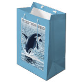 Port Townsend, WashingtonOrca Jumping Medium Cadeauzakje (Voorkant Gekanteld)