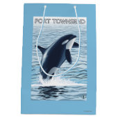 Port Townsend, WashingtonOrca Jumping Medium Cadeauzakje (Achterkant)