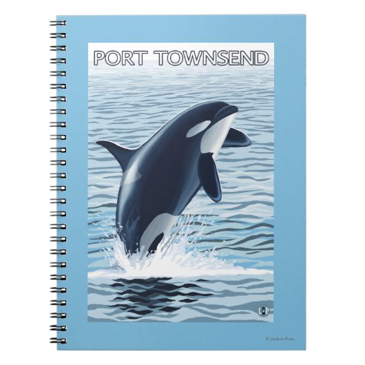 Port Townsend, WashingtonOrca Jumping Notitieboek (Voorkant)