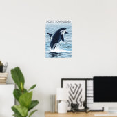 Port Townsend, WashingtonOrca Jumping Poster (Thuiskantoor)