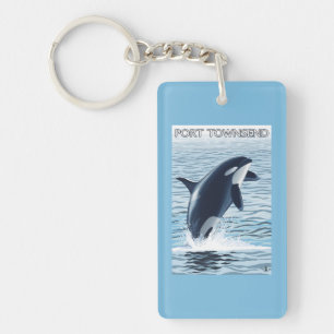 Port Townsend, WashingtonOrca Jumping Sleutelhanger