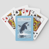 Port Townsend, WashingtonOrca Jumping Speelkaarten (Achterkant)