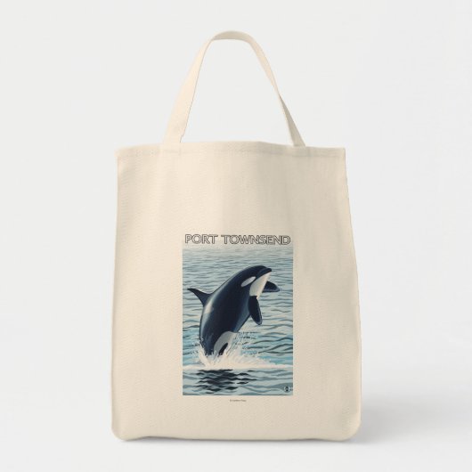 Port Townsend, WashingtonOrca Jumping Tote Bag (Voorkant)