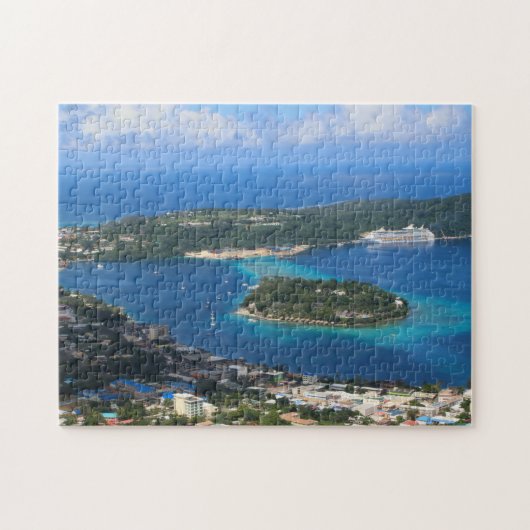 Port Vila, Vanuatu, uit de lucht Legpuzzel (Horizontaal)