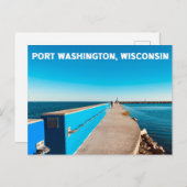 Port Washington, Briefkaart van Wisconsin (Voorkant / Achterkant)