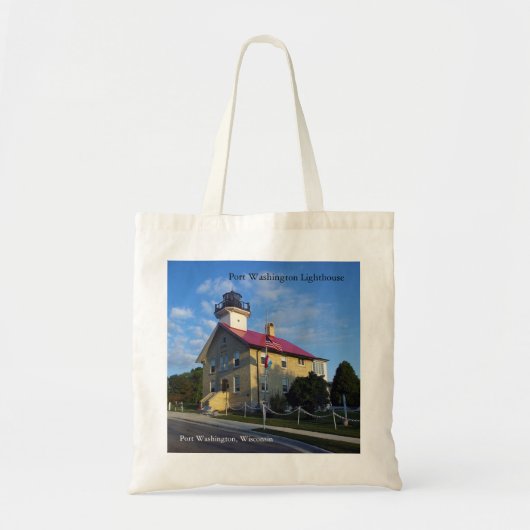 Port Washington Lighthouse canvas tas (Voorkant)