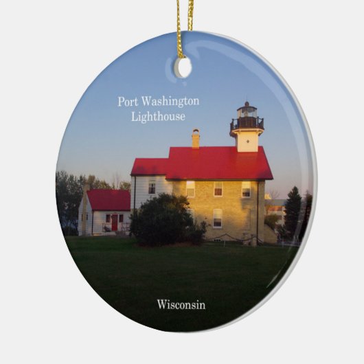 Port Washington Lighthouse cirkel ornament (Links)