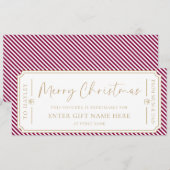 Port Wine Streep Kerstcadeaubonkaart Kaart (Voorkant / Achterkant)