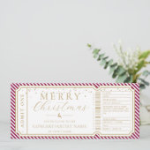 Port Wine Stripe Concert Ticket Cadeaubon Kaart (Staand voorkant)